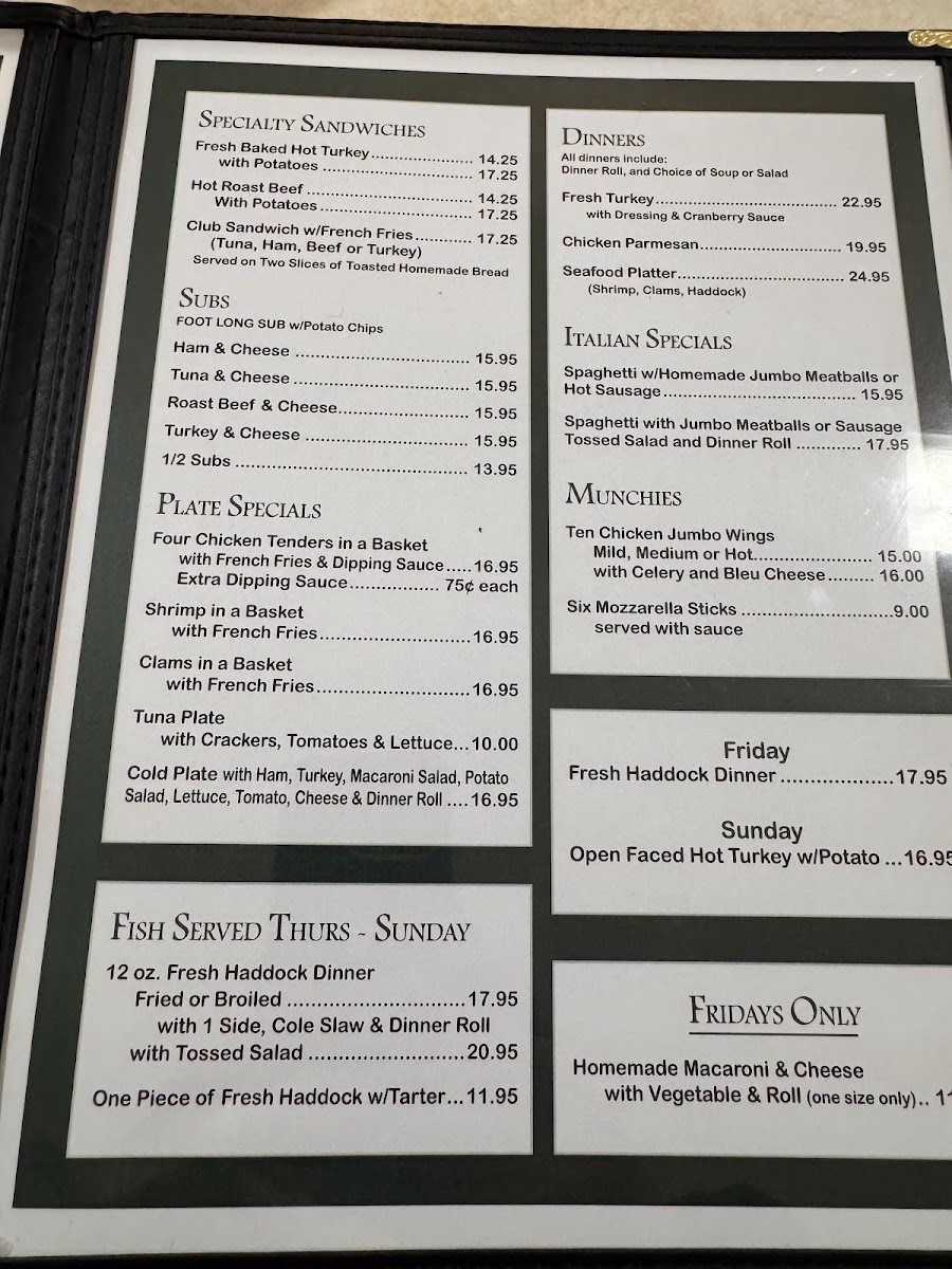 Campbell's Diner Menu - Image 3